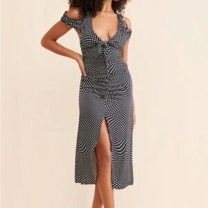 FOR LOVE AND LEMONS BETH MIDI DRESS POLKA DOT
